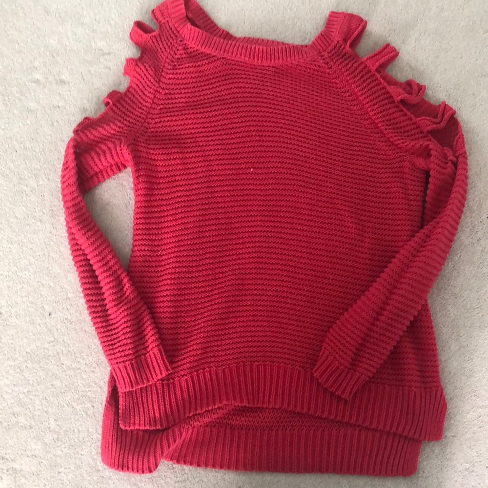 Open shoulder sweater